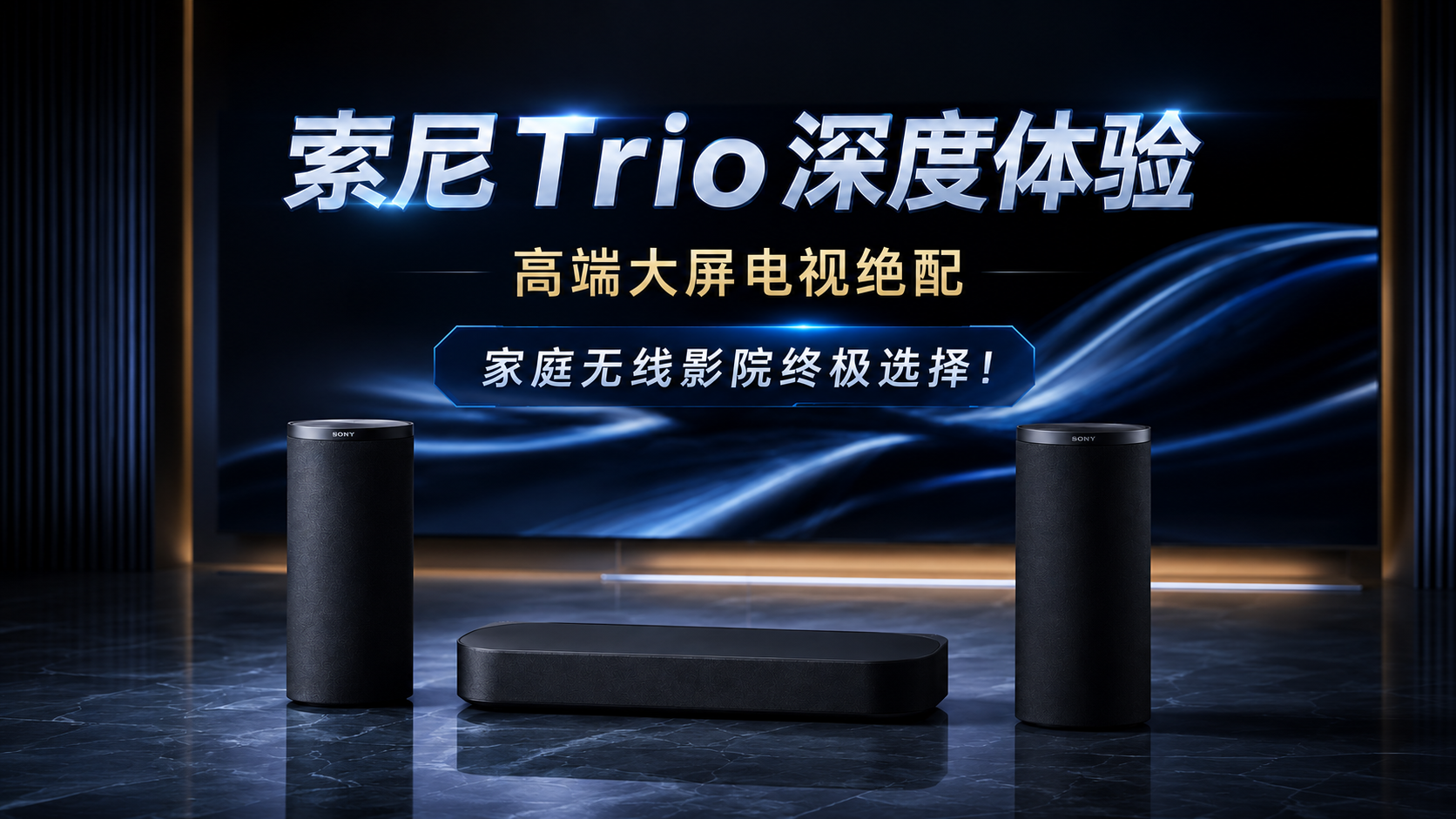 索尼Trio深度体验 高端大屏电视绝配，家庭无线影院终极选择！